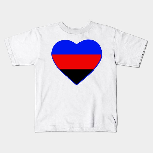 Pride Flag Heart Polyamory Kids T-Shirt by VanumChan